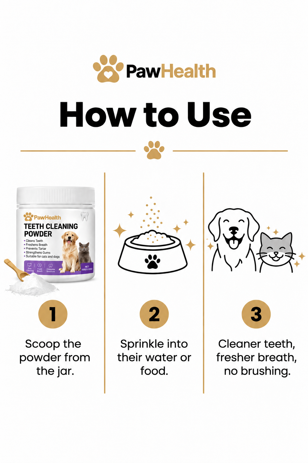 PawHealth Dental Cleaning Powder